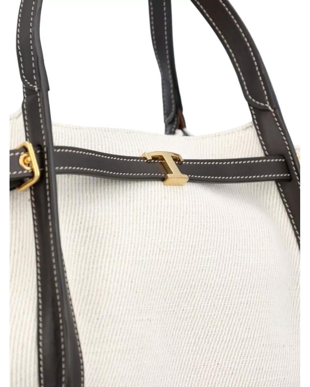 Tod's Metallic Small Leather Tote Bag