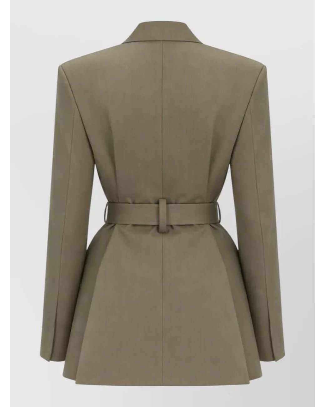 Victoria Beckham Green Belted Tailored Blazer