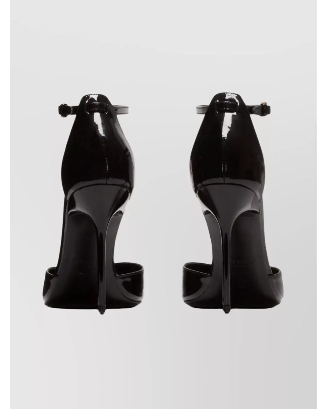 Balmain White Patent Leather Chain-Detail High Heel Pumps