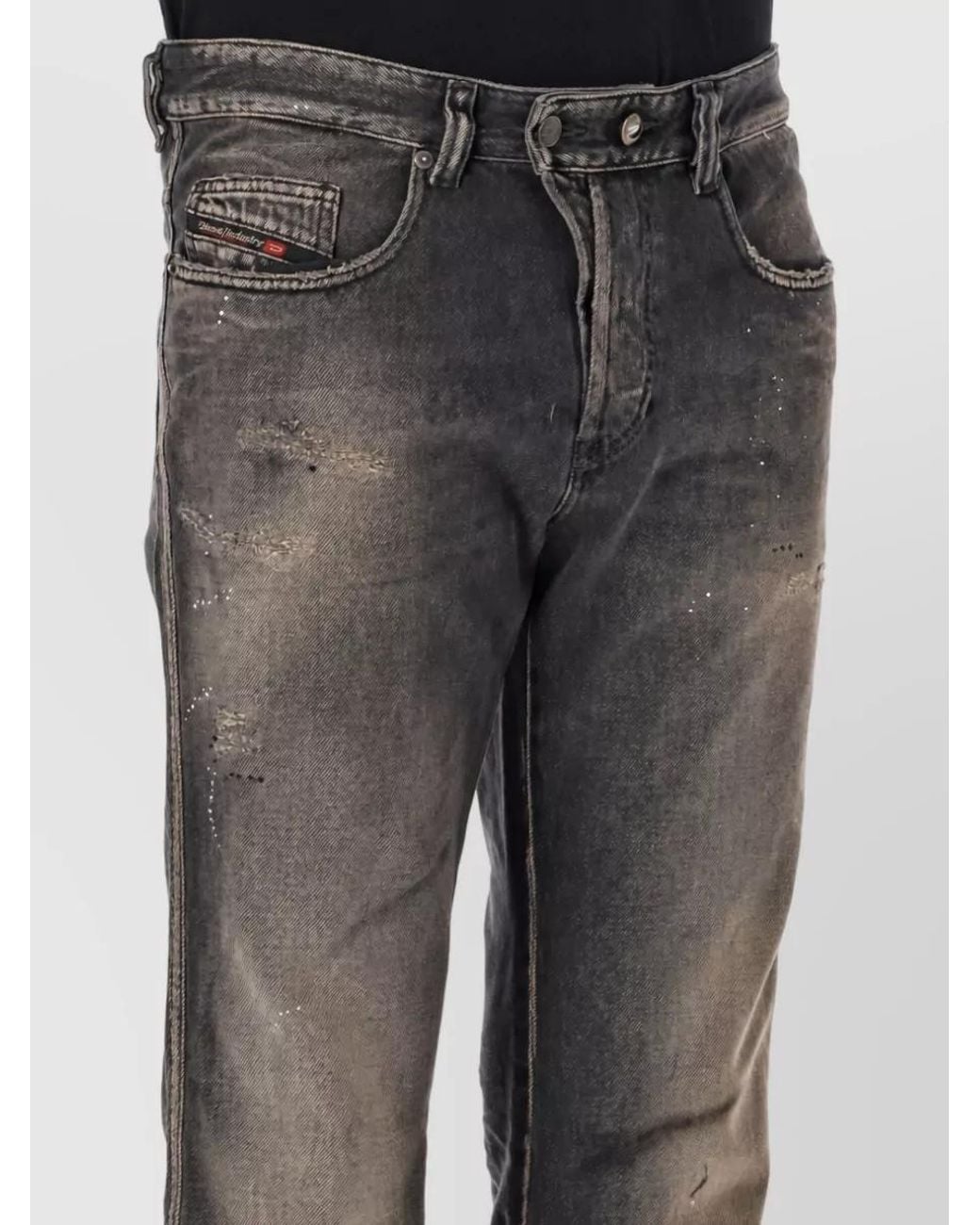 DIESEL Gray Denim Jeans for men