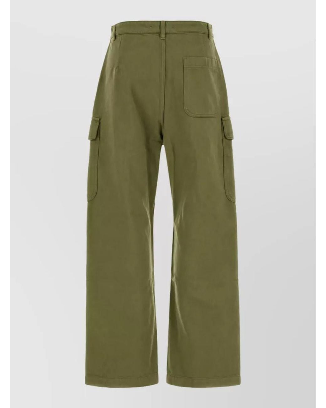 GIMAGUAS Green Cotton Wide-Leg Trousers