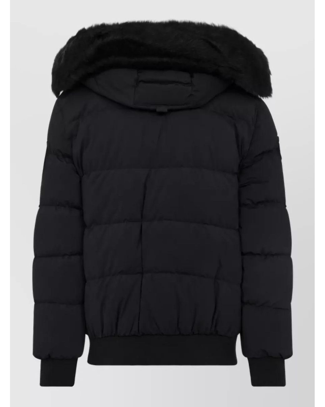 Moose Knuckles Black Down Bomber Jacket for men