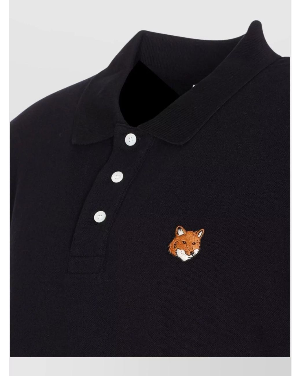 Maison Kitsuné Blue Organic Cotton Regular-Fit Polo Shirt for men