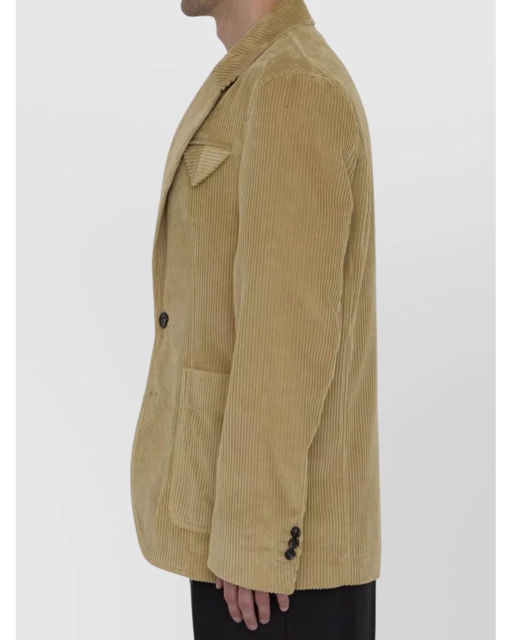 Bottega Veneta Green Elegant Corduroy Jacket for men