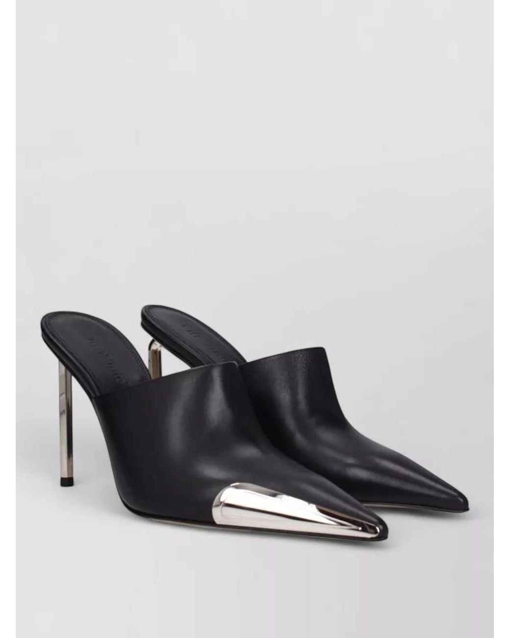 Off-White c/o Virgil Abloh Black Leather High Heel Mules