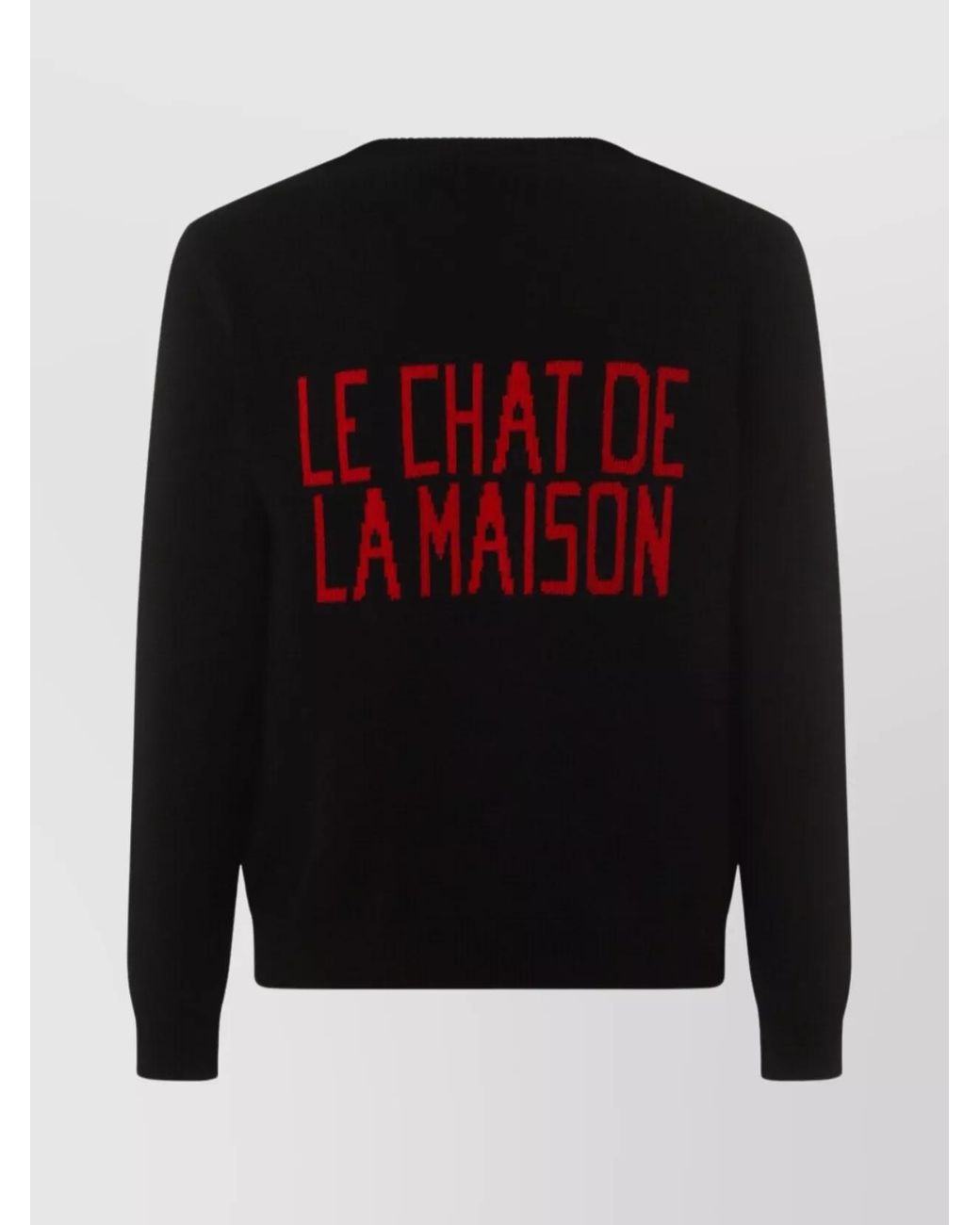 Valentino Black Ribbed Crewneck Sweater for men