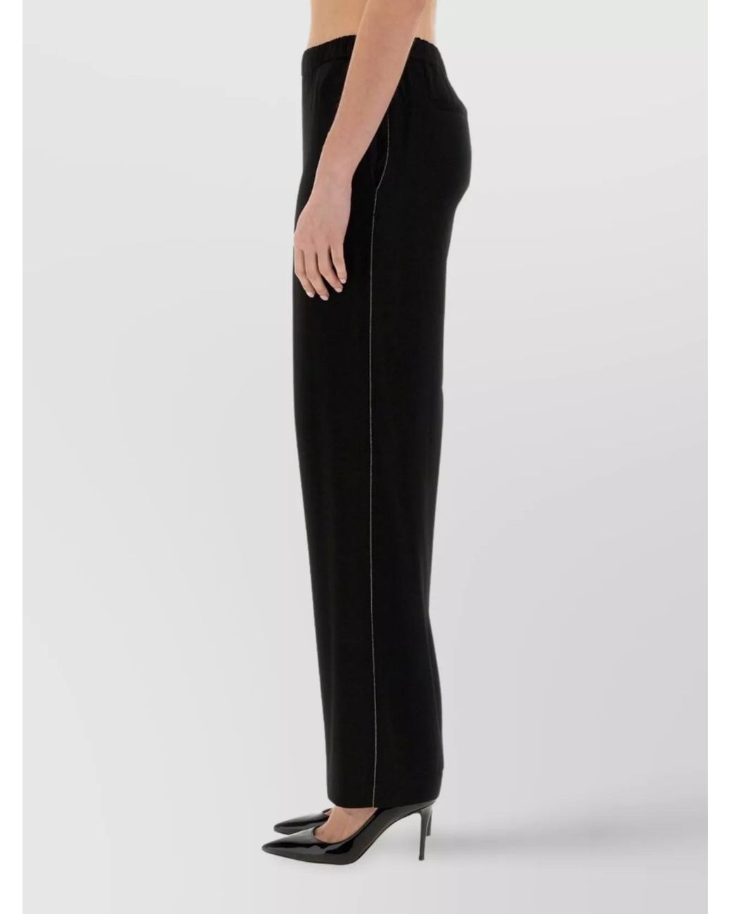 Fabiana Filippi Black Straight Trousers