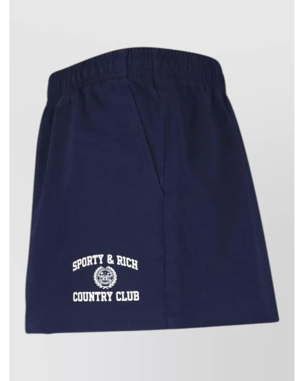 Sporty & Rich Blue Straight Knee-Length Shorts
