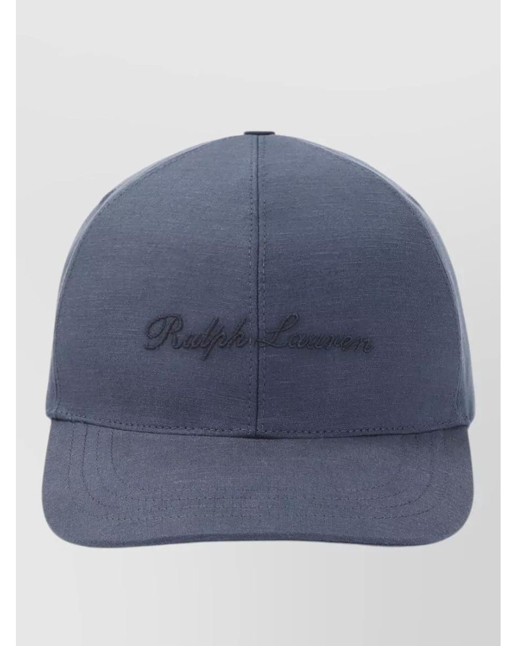 Ralph Lauren Blue Linen Silk Logo-Embroidered Baseball Cap for men