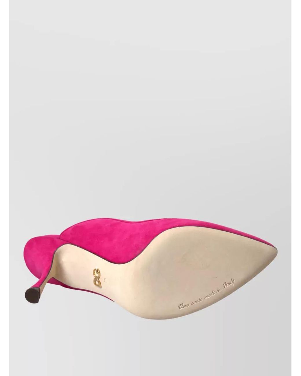 Dolce & Gabbana Pink Suede Leather High-Heel Mules