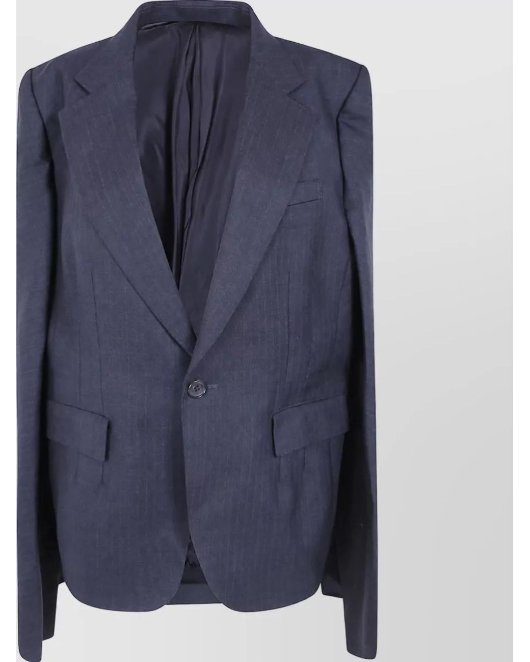 Junya Watanabe Blue Striped Wool Blazer