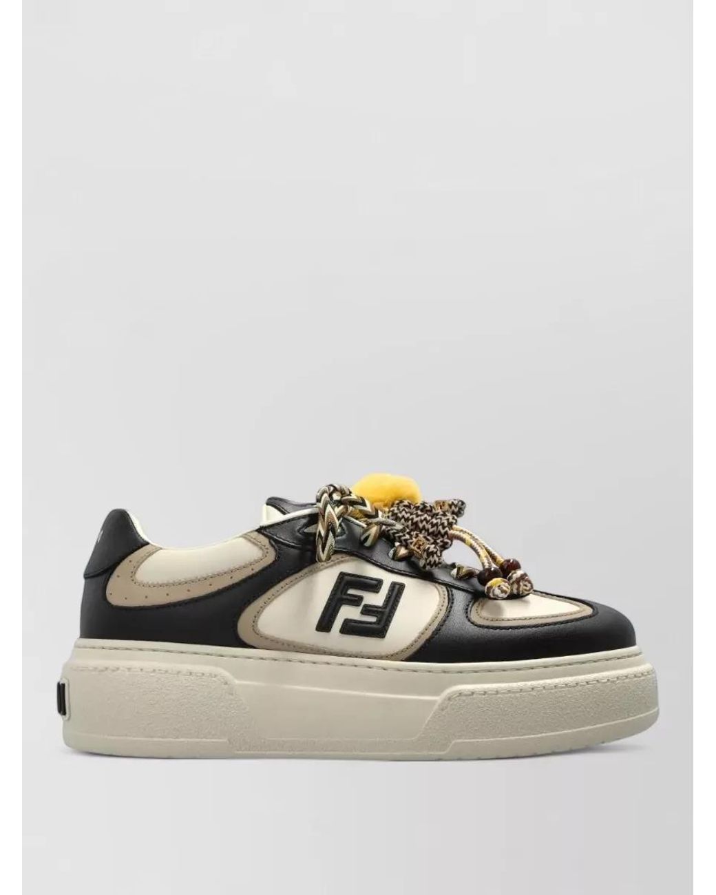 Fendi Black Match Low Top Platform