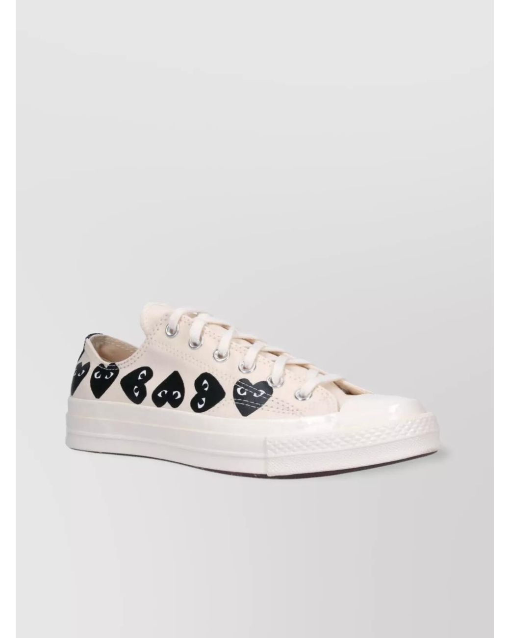 COMME DES GARÇONS PLAY Natural Canvas Low-Top Sneakers