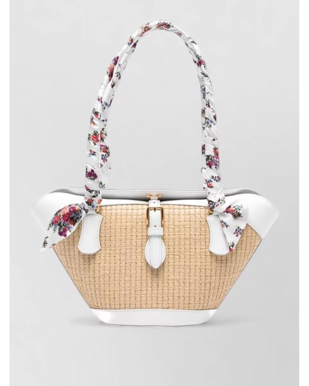 Dolce & Gabbana White Capri Raffia Tote Bag