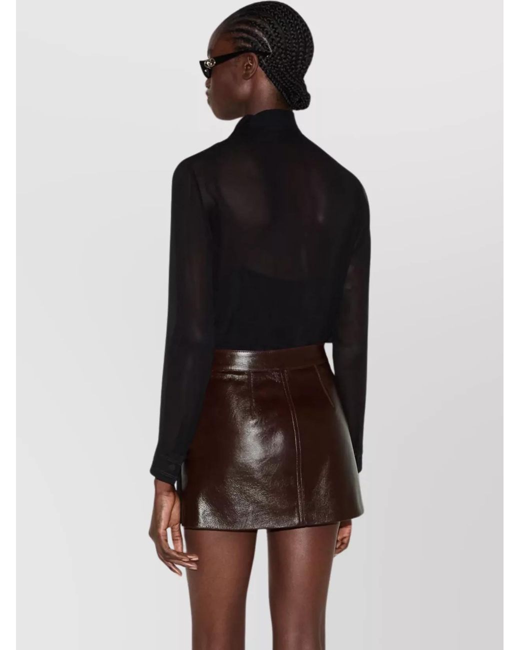 Gucci Black Silk Sleeveless Blouse