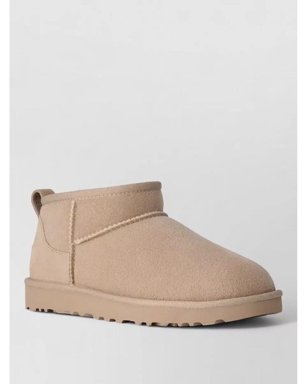 Ugg Natural Suede Shearling-Lined Ankle Boots