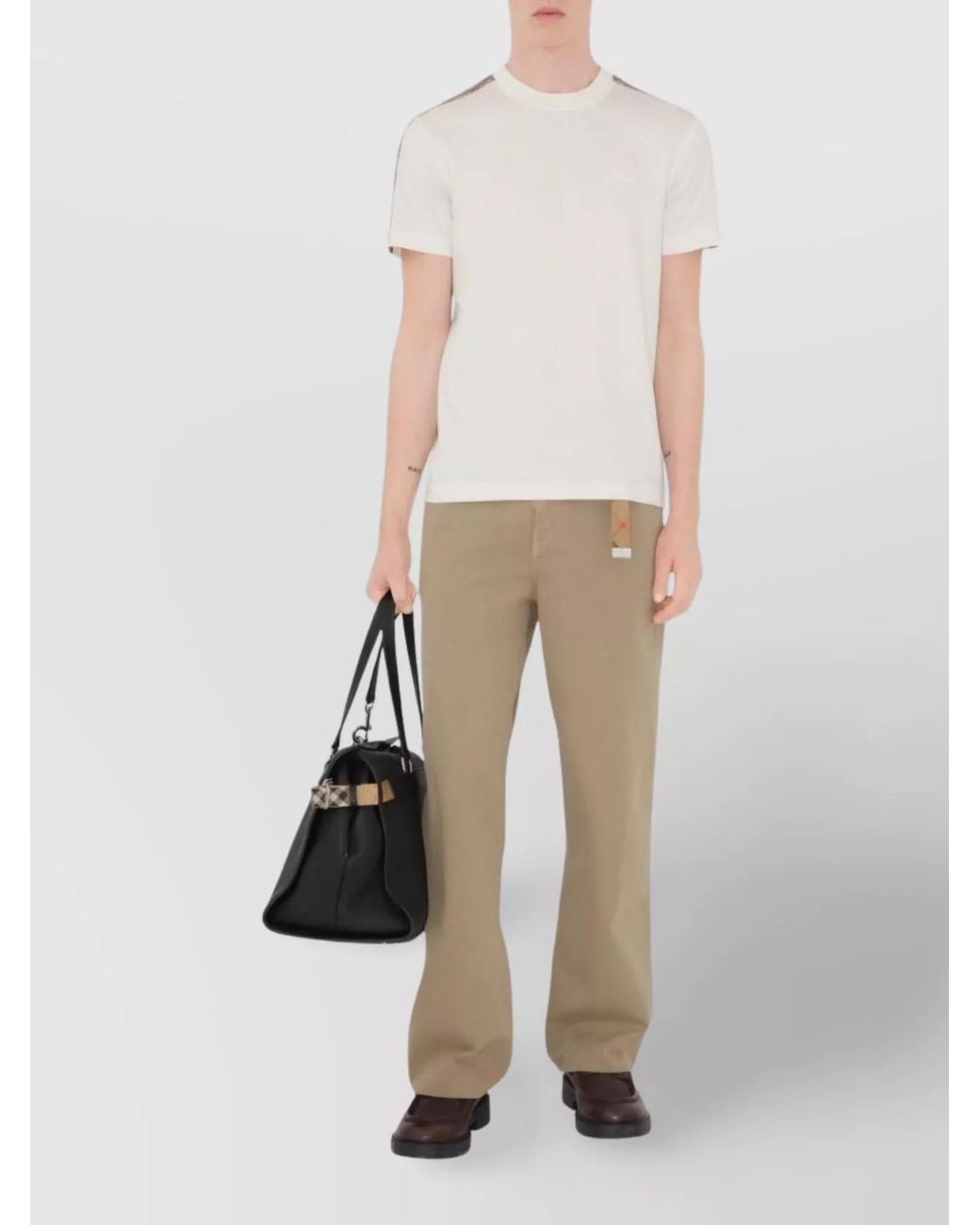 Burberry White Cotton Regular-Fit Crew-Neck T-Shirt for men