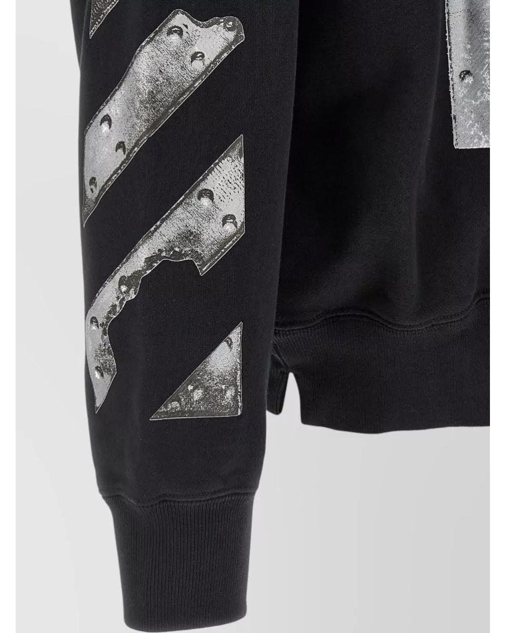 Off-White c/o Virgil Abloh Blue Cotton Logo Print Hoodie for men