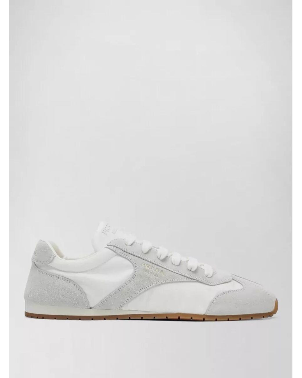 Prada White Low-Top Sneakers