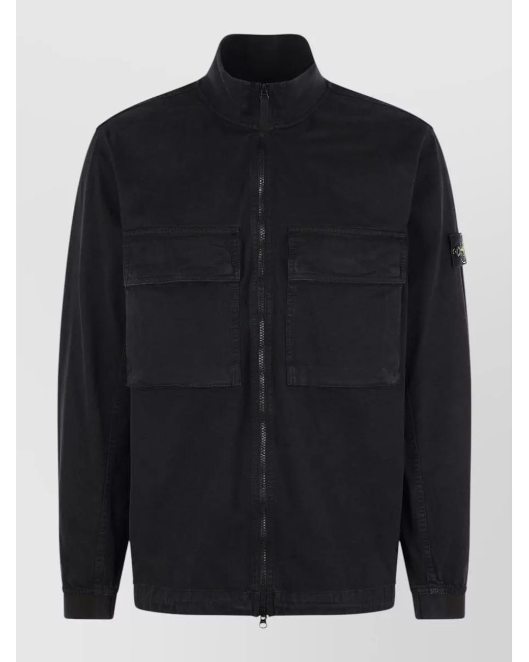 Stone Island Blue Cotton Overshirt Jacket for men