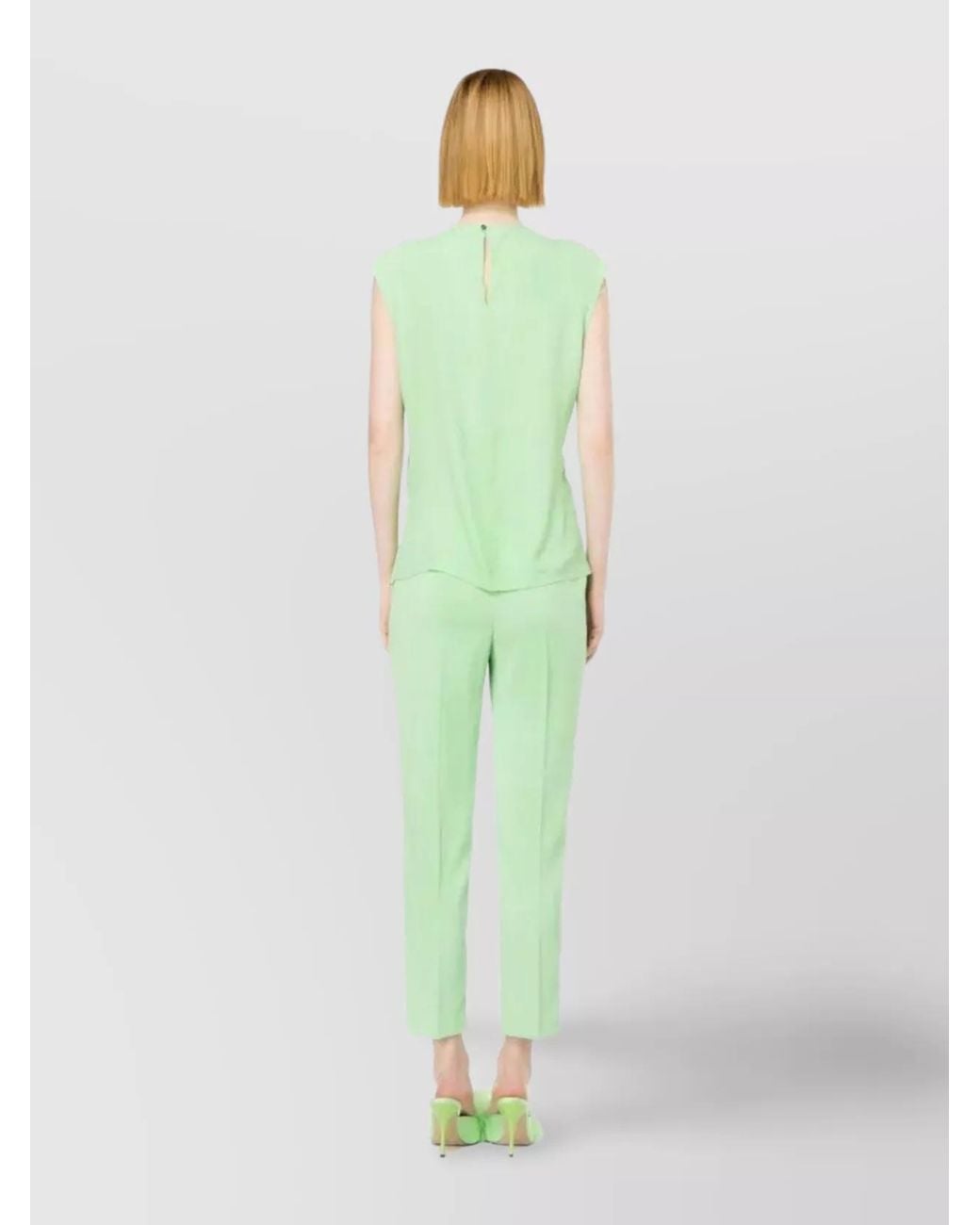 Pinko Green Tailored Trousers