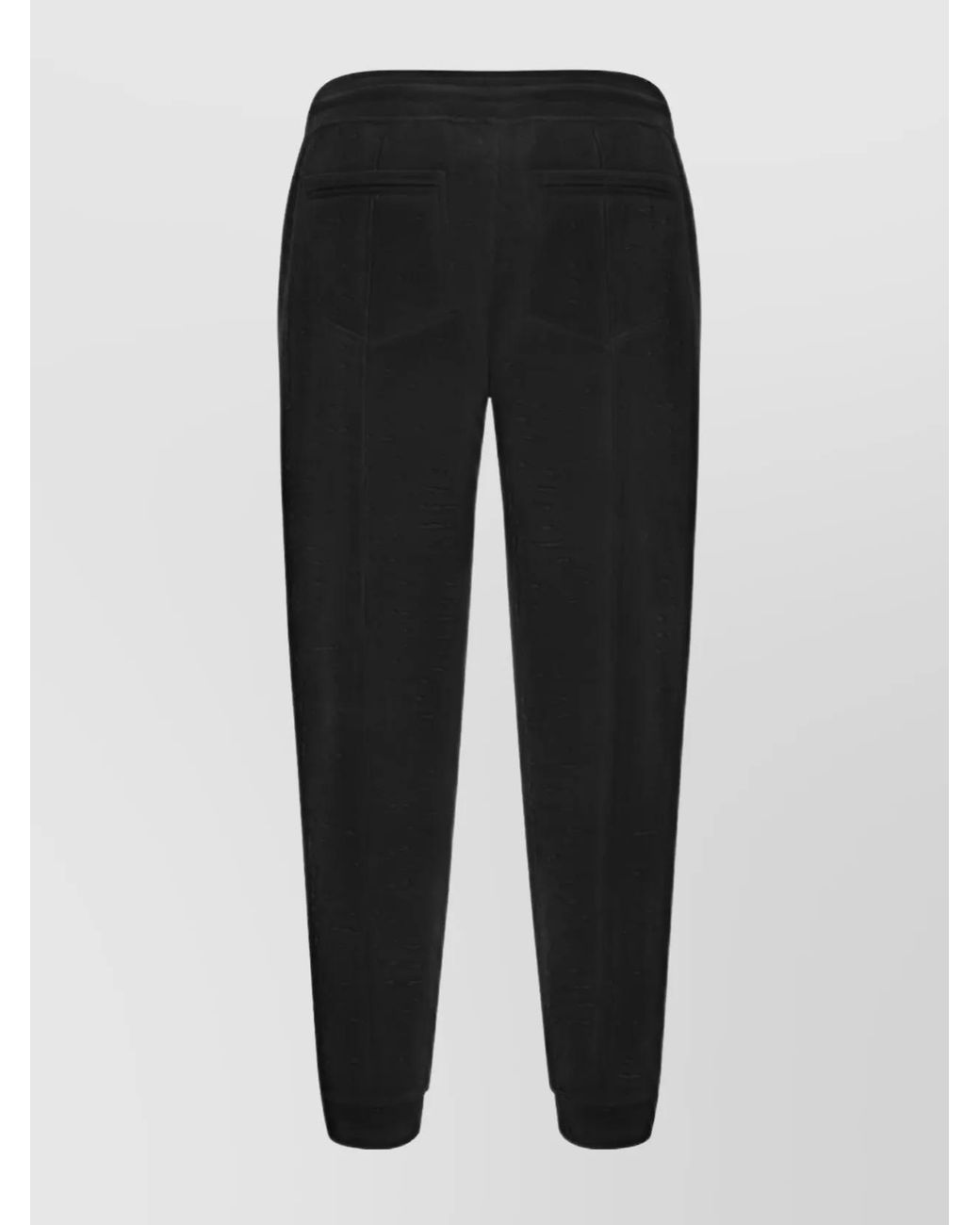 Brunello Cucinelli Black Cotton Jogger Trousers Monochrome Pattern for men