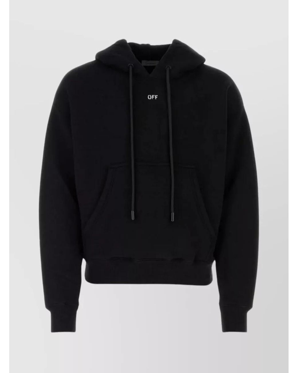 Off-White c/o Virgil Abloh Black Cotton Oversized Logo Hoodie for men