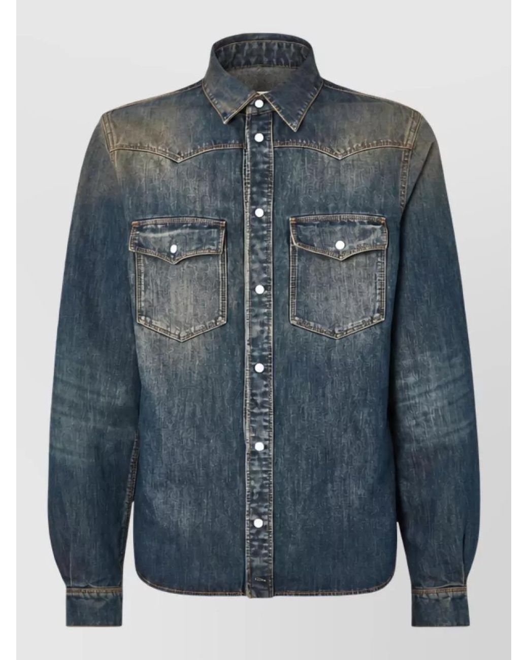 Fendi Blue Denim Shirt for men