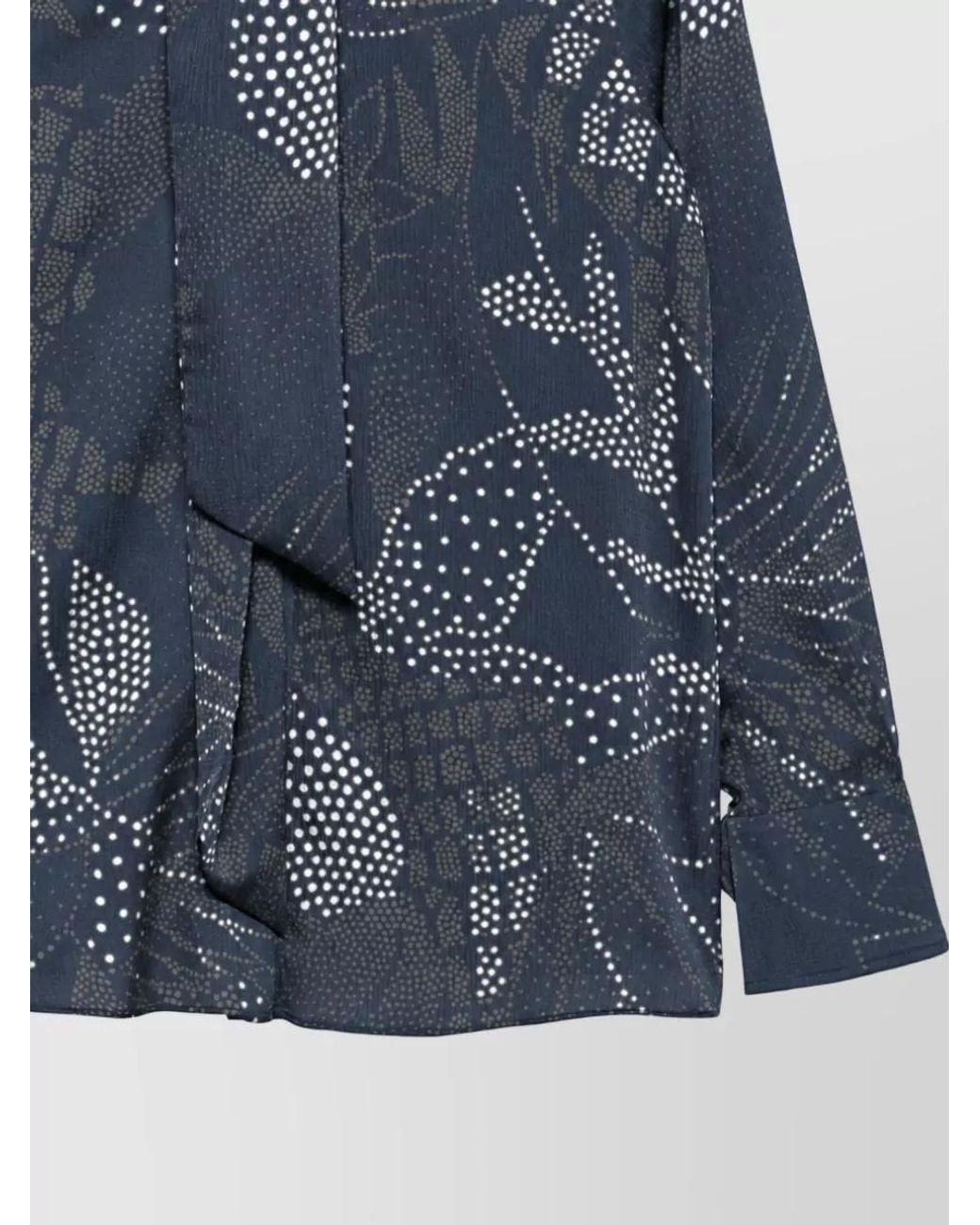 Emporio Armani Blue Printed Long-Sleeve Shirt