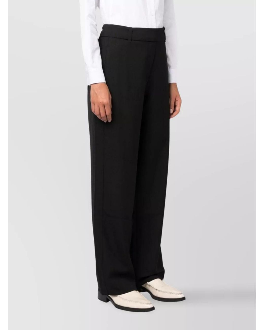Studio Nicholson Black High-Rise Wide-Leg Trousers