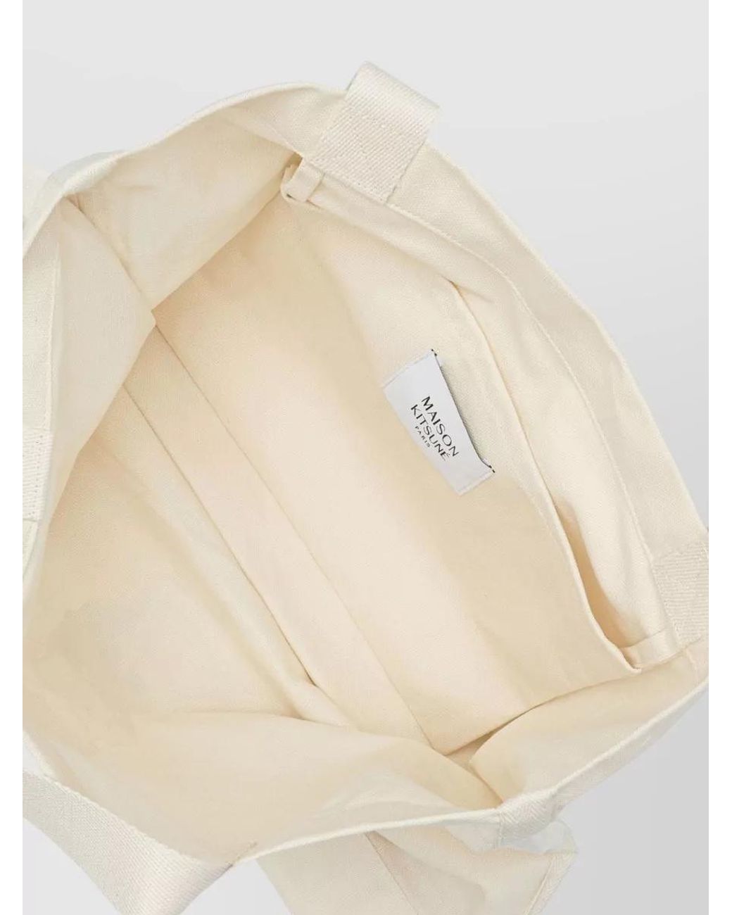 Maison Kitsuné Natural Canvas Tote Bag