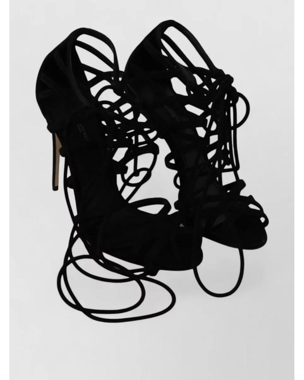 Dolce & Gabbana Black Suede Strappy Sandals