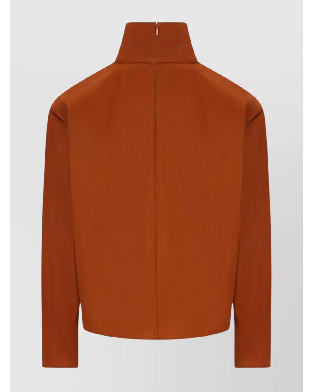 Saint Laurent Brown Silk Halterneck Long-Sleeve Knitted Top