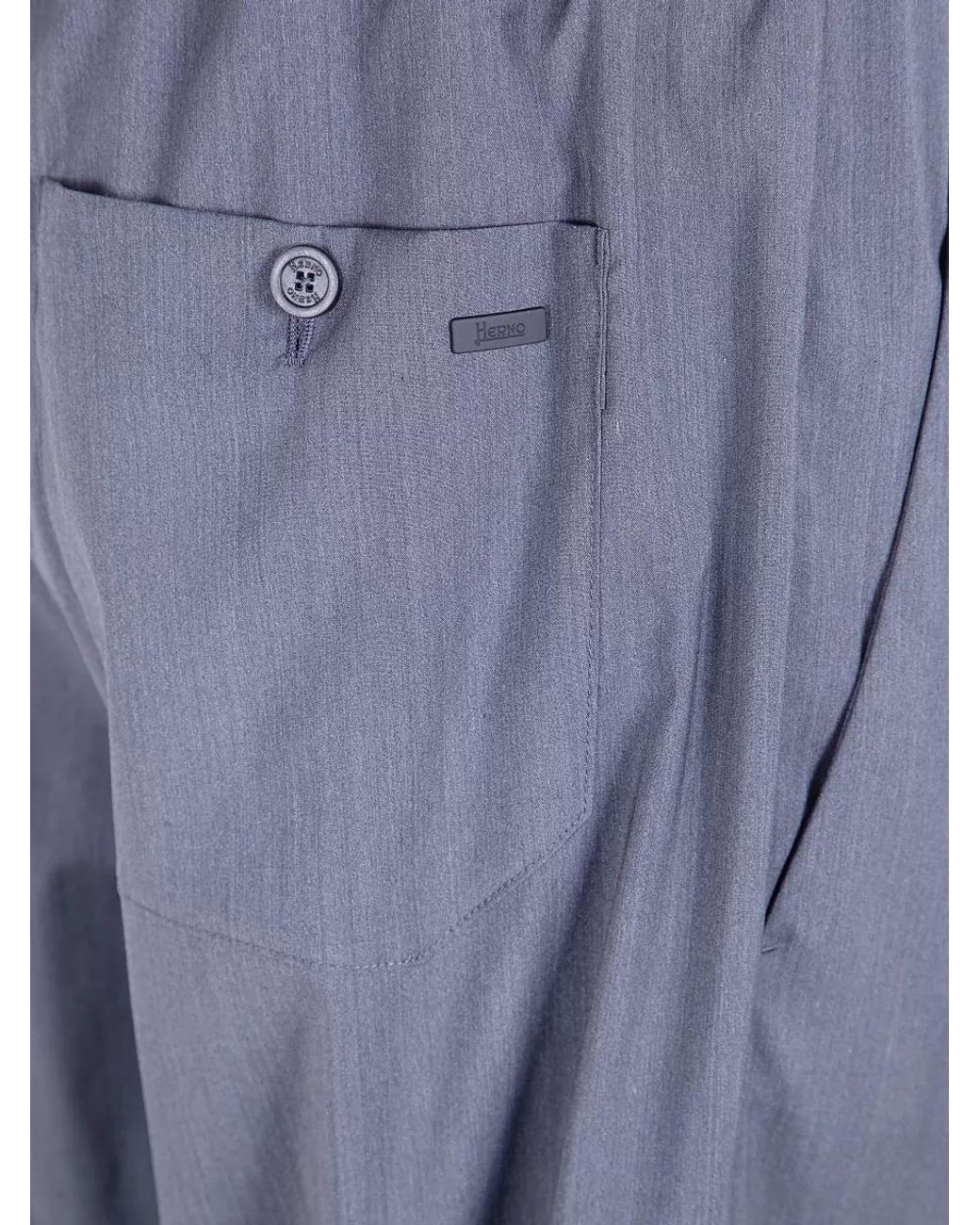 Herno Gray Relaxed-Fit Trousers for men