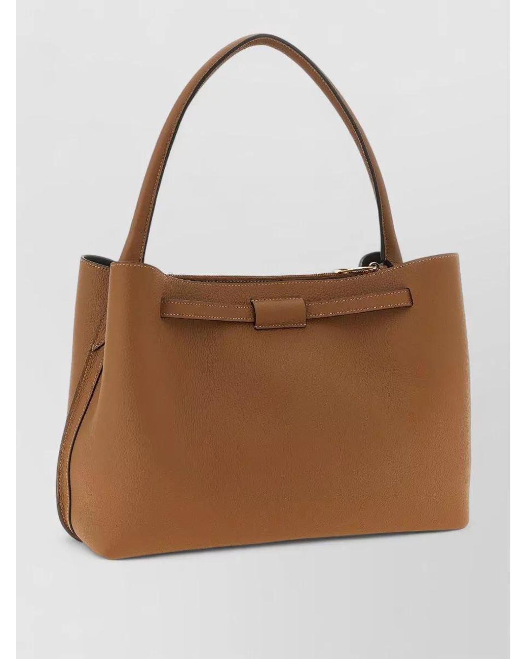 Tod's Brown T Timeless Small Leather Shoulder Bag