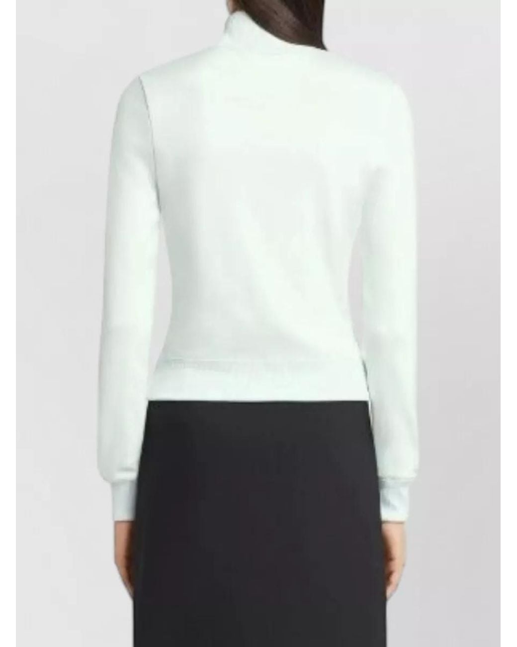 Courreges White Signature Track Jacket High Collar