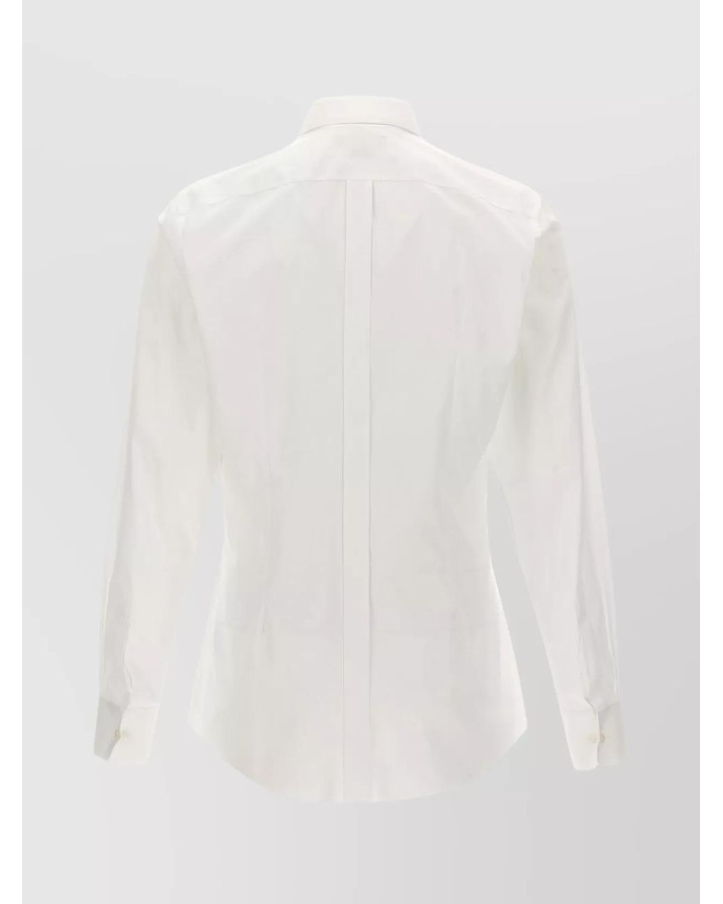Dolce & Gabbana White Cotton Tuxedo Shirt for men