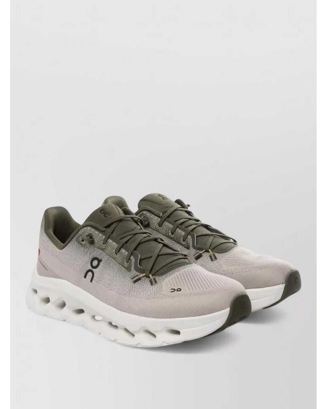 On Shoes Gray Fabric Low-Top Sneakers for men