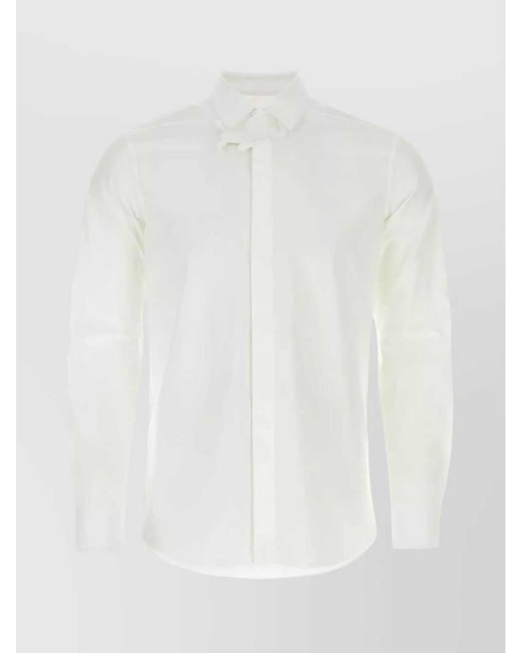 Valentino Garavani White Cotton Long-Sleeve Shirt for men