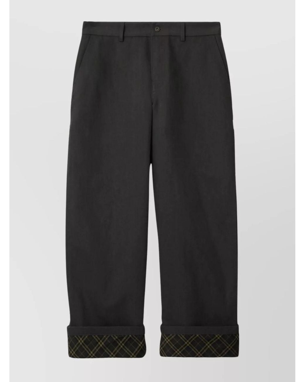 Burberry Black Cotton Oversized Straight-Leg Carpenter Trousers for men