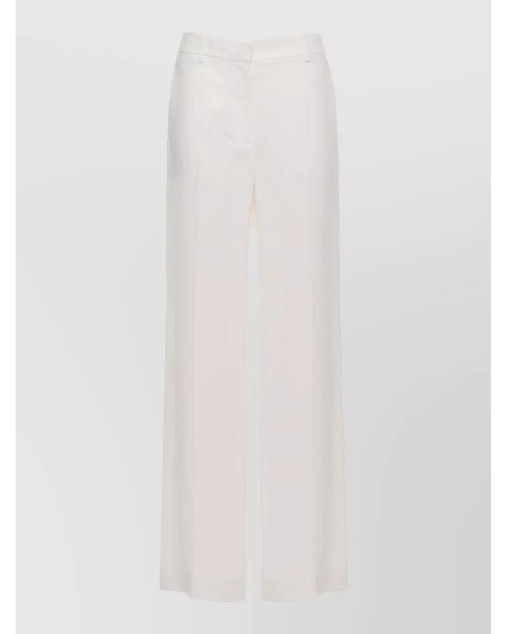 Antonelli White Wide-Leg Trousers