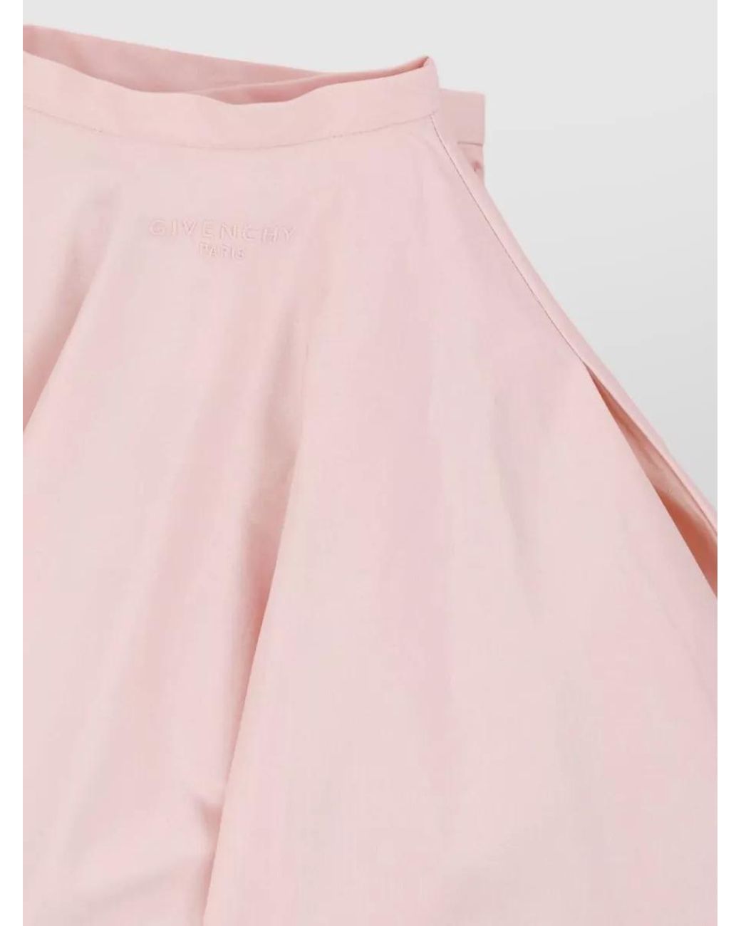 Givenchy Pink Cotton Pleated Long Full Skirt