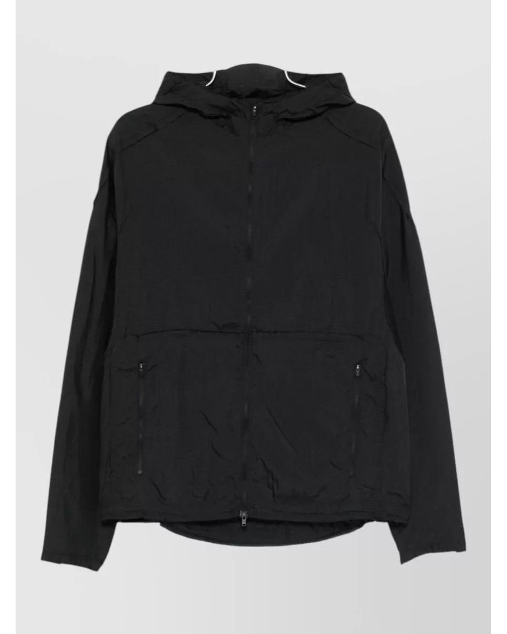 Y-3 Black Nylon Hooded Jacket for men