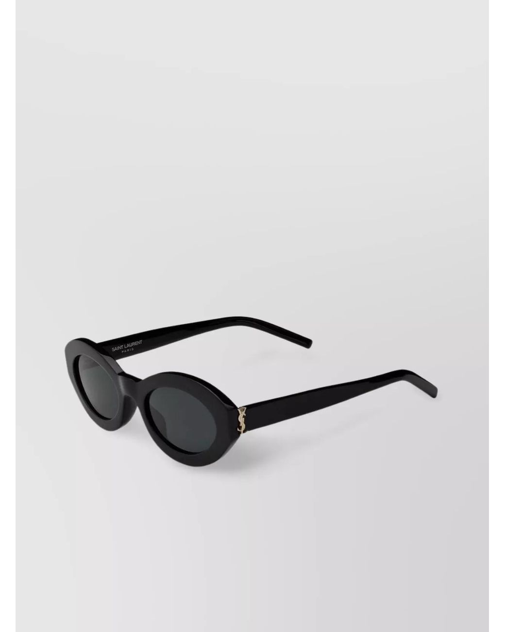 Saint Laurent Black Acetate Oval Sunglasses