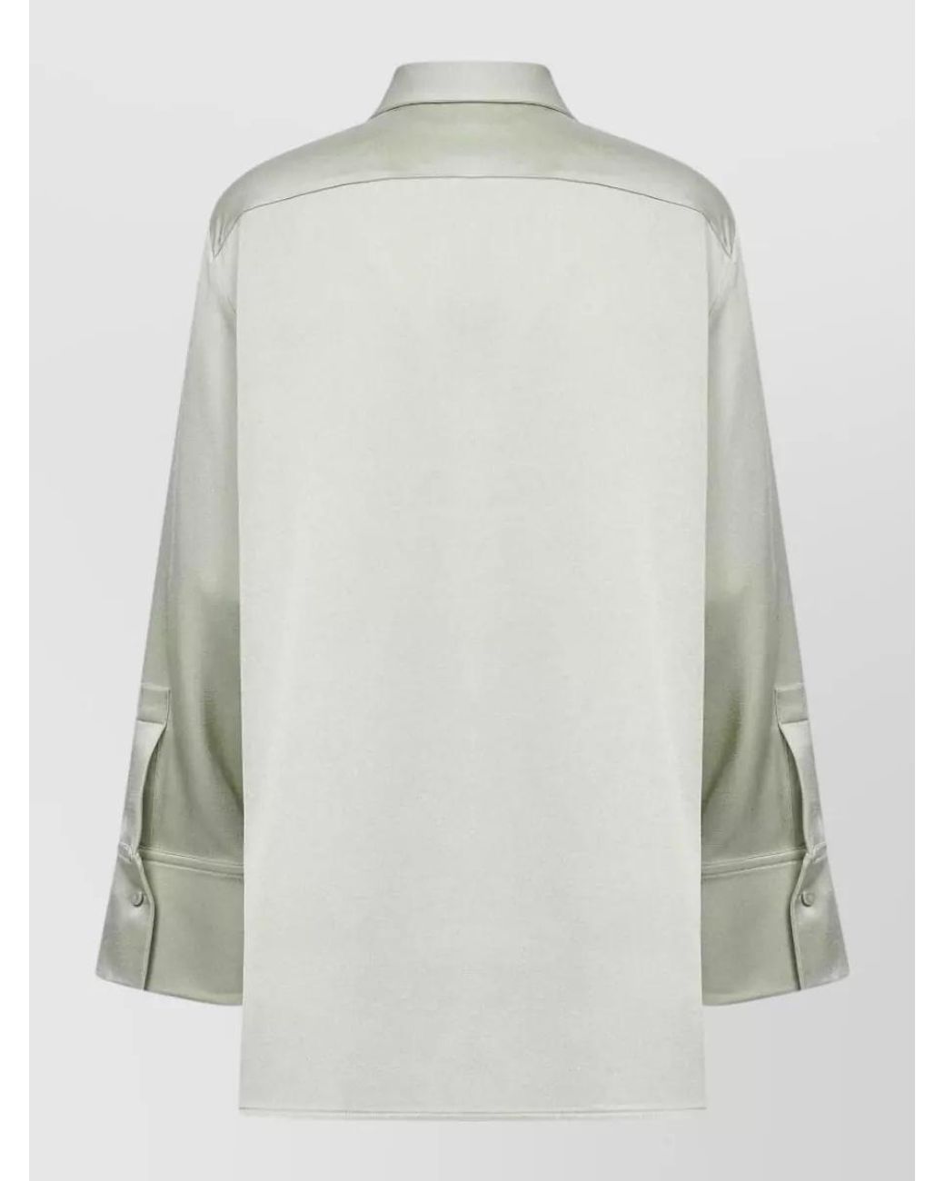 Jil Sander Gray Acetate-Blend Long-Sleeve Shirt