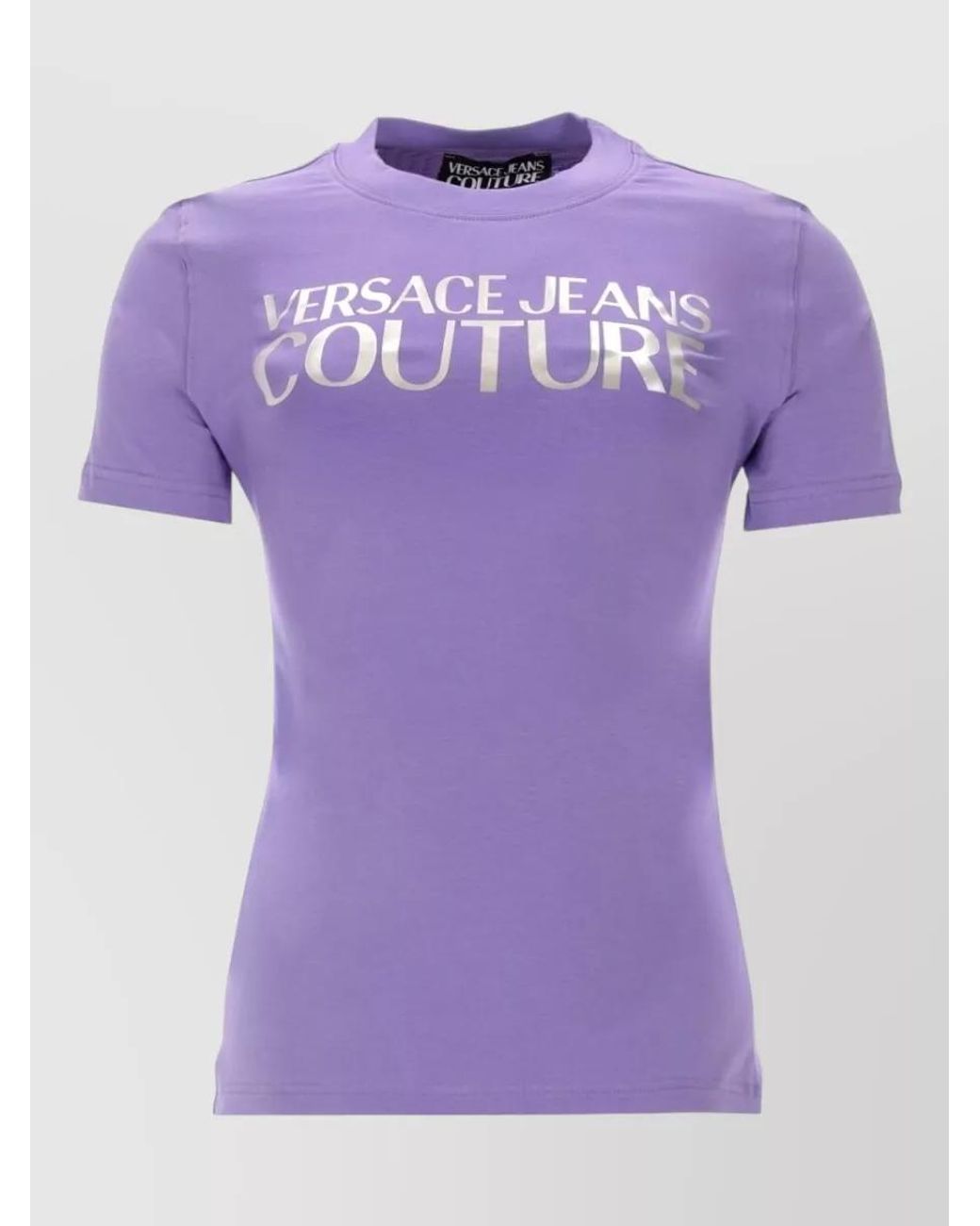 Versace Jeans Couture Purple Cotton Logo T-Shirt