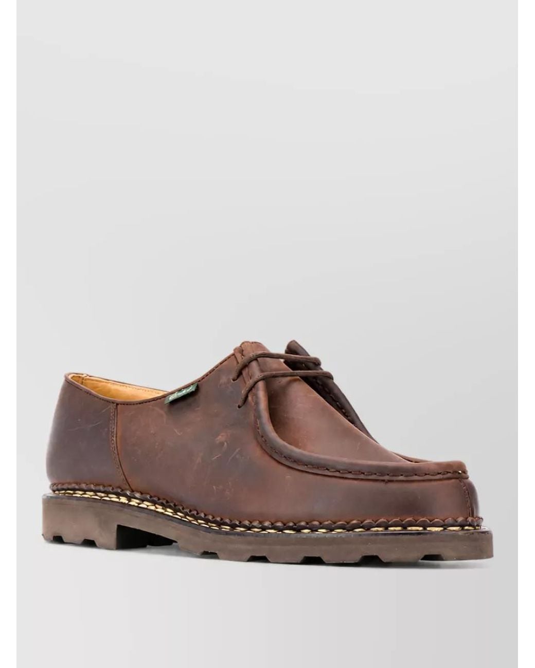 Paraboot Brown Leather Derby Shoes for men