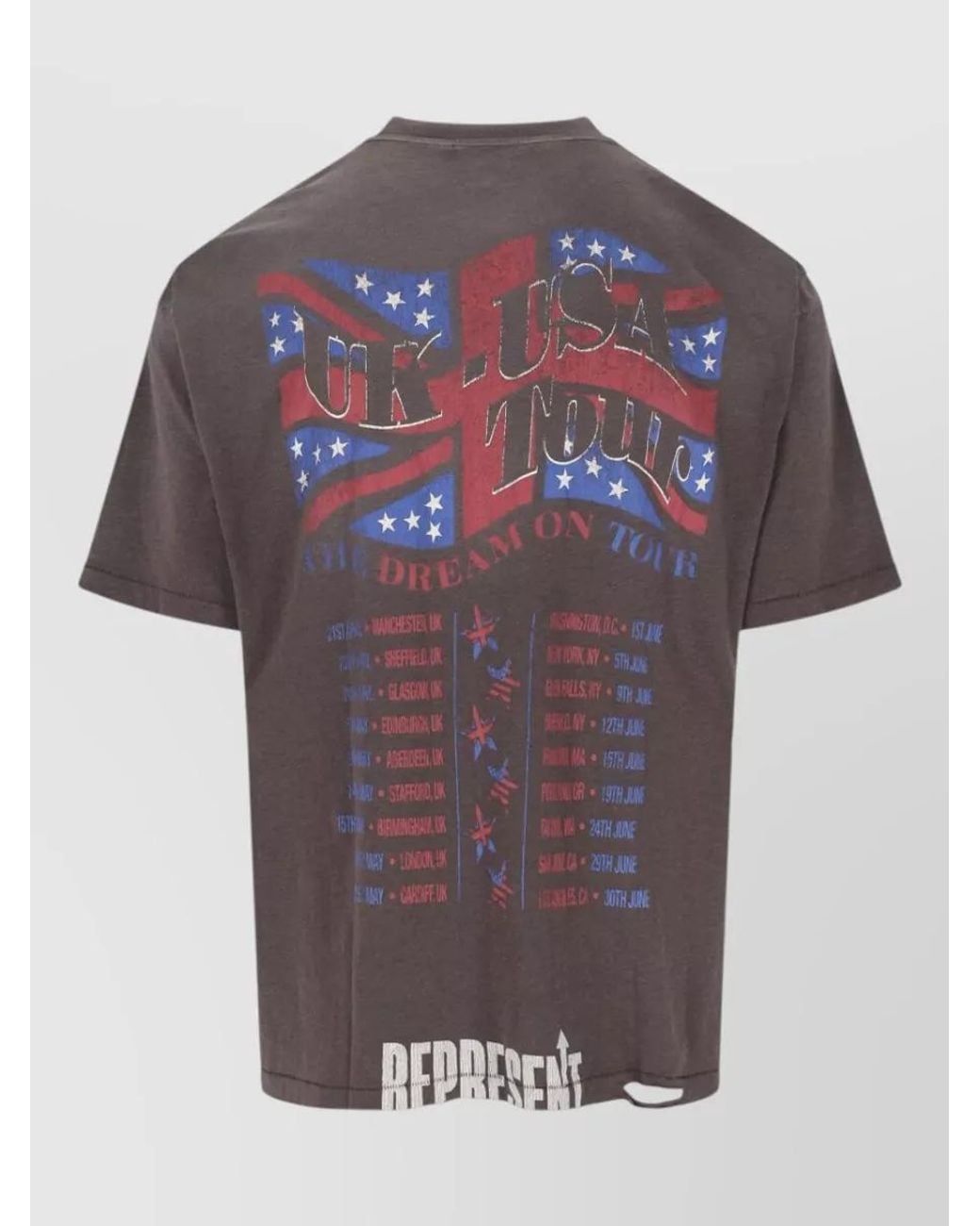 Represent Pink Printed Cotton Short-Sleeve T-Shirt for men