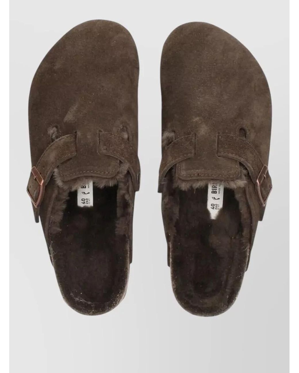 Birkenstock Brown Shearling Slippers