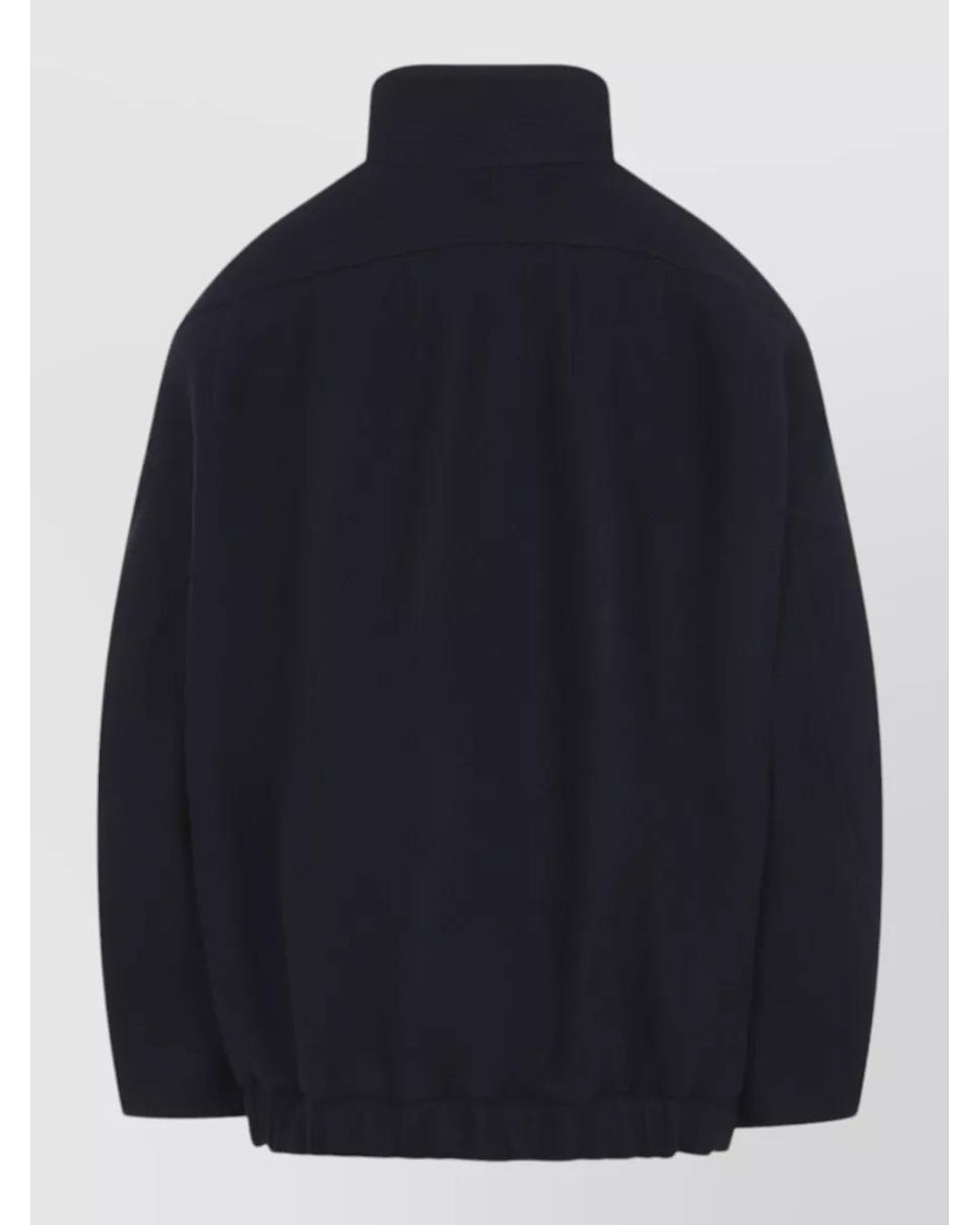 Dries Van Noten Blue Wool Blend Oversized Coat